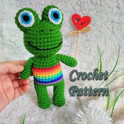 rainbow frog crochet pattern amigurumi