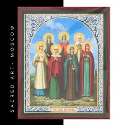 holy myrrhbearers | silver and gold foiled miniature icon |  size: 2,5" x 3,5" |