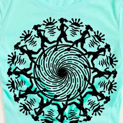 mandala svg.. running girl print, fitness, cross