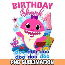 mega birthday shark png, layered png, cricut, cut files, layered digital vector file