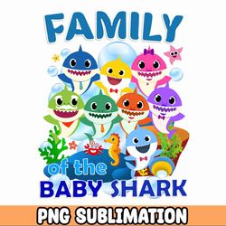 shark family png bundle, shark png , baby birthday decorations, family shirt