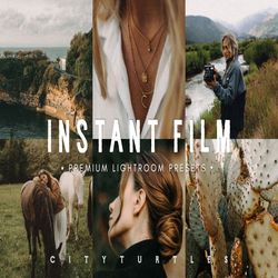 instant film retro lifestyle grain lightroom presets for desktop & mobile - premium photography editing tools