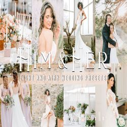 light and airy wedding him & her fine art couples lightroom presets pack for desktop and mobile - one click photographer