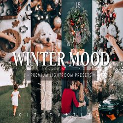 cozy winter mood holiday lightroom presets for desktop & mobile, moody christmas presets, lifestyle photography editing