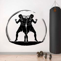 thai boxing muay thai the martial art of thailand, gym sticker wall sticker vinyl decal mural art decor