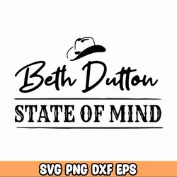 beth dutton state of mind - yellowstone tv show old west ranch cut file sublimation series horses dutton family cowboy