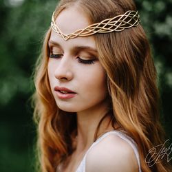 wedding diadem bridal elven tiara elven bridal hair vine wedding headpiece bridal headband fantasy fairy tiara louise