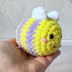 bees stuffed animals , crochet stuff bumble bee, cute farm bee