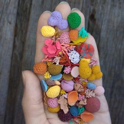 set of various miniature corals, tiny corals for diorama, resin art, display or dollhouse aquarium