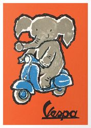 vespa  - cross stitch pattern counted vintage pdf - 111-256