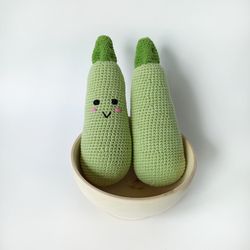 zucchini decor-1pcs, zucchini toy, zucchini kawaii, amigurumi zucchini, fake food, food toys, stuffed zucchini