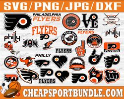 bundle 32 files philadelphia flyers hockey team svg, philadelphia flyers svg, nhl svg, nhl svg, png, dxf, eps