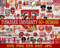 bundle 56 files tuskegee university football team svg, tuskegee university svg, hbcu team svg, mega bundle, designs