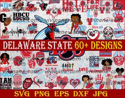 bundle 57 files delaware state football team svg, delaware state svg, hbcu team svg, mega bundle, designs, cricut