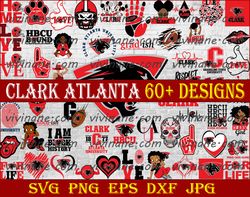 bundle 57 files clark atlanta university football team svg, clark atlanta university svg, hbcu team svg, mega bundle