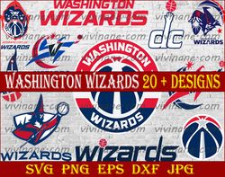 Bundle 11 Files Washington Wizards Basketball Team svg,  Washington Wizards svg, NBA Teams Svg, NBA Svg, Png, Dxf, Eps,