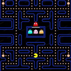 pacman level 22 seamless tileable repeating pattern
