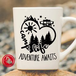 camp life adventure awaits pop up svg, 5th wheel print, camping svg clipart