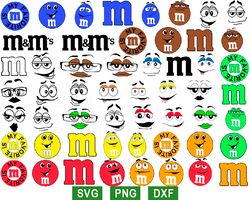 m and m chocolate svg, m and m candy svg, m and m smiling face svg png