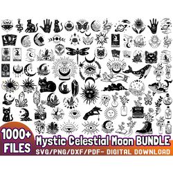 1000 mystic celestial moon bundle svg