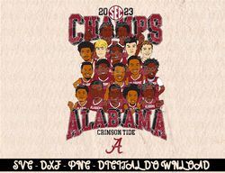 Alabama Crimson Tide SEC Champs Mens Basketball 2023 Players  Digital Prints, Digital Download, Sublimation Designs, Sub
