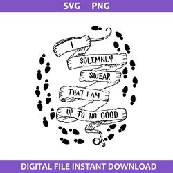 i solemnly swear that i am up to no good svg, harry potter quote svg, png digital file