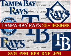 Bundle 6 Files Tampa Bay Rays Baseball Team Svg, Tampa Bay Rays svg, MLB Team  svg, MLB Svg, Png, Dxf, Eps, Jpg,