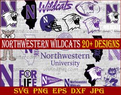 Bundle 20 Files Northwestern Wildcats Football Team svg, Northwestern Wildcats svg, N C A A Teams svg, N C A A Svg, Png,