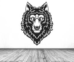 wolf head sticker, wild animal, car sticker wall sticker vinyl decal mural art decor