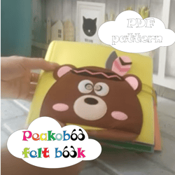 taddy bear quiet book pattern  pdf 11 page ideas feltcraft feltbook quiet book pattern quiet book template