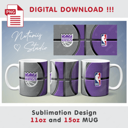 basketball team sublimation design - 11oz 15oz mug - digital mug wrap