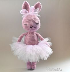 bellina, bunny ballerina - crochet pattern, pdf pattern instant download - conejita bailarina