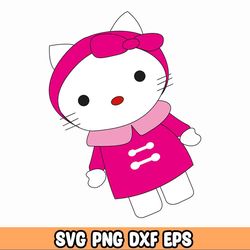 pink girly hello-kitty svg