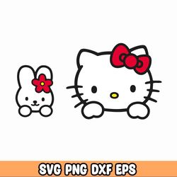 file hello-kitty bundle svg, mega hello-kitty svg eps png, for cricut, vector file , digital, file cut, instant download