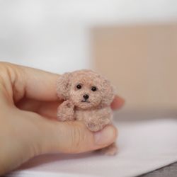 made to order, miniature puppy, dollhouse miniatures, mini maltipoo dog, toy for doll