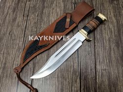 handmade d2 tool steel best crocodile dundee's movie fixed blade fighting hunting survival bowie knife gift for men usa.