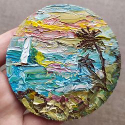 impasto oil painting magnet landscape painting by guldar