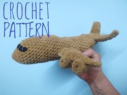 crochet pattern airplane nursery like boeing 747, amigurumi plane pattern, crochet toy for boys, aviation crochet