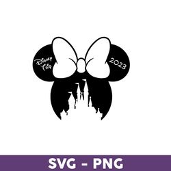 Minnie Head Svg, Minnie Mouse Svg, Disney Family Vacation 2023 Png, Disney Trip Svg, Disneyland Svg -Download