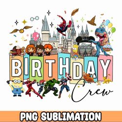 birthday crew squad bundle png, universal birthday squad, univeral studios png, universal birthday boy, universal trip