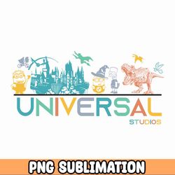 vintage universal studios png file | universal studios family matching | instant download | sublimation file