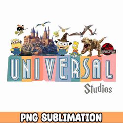 vintage universal studios png file | universal studios family matching | instant download | sublimation file