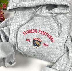 florida panthers embroidered sweatshirt, nhl embroidered sweater, embroidered nhl shirt, hockey embroidered hoodie