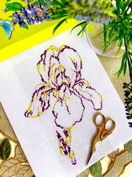 variegated iris cross stitch pattern pdf by crossstitchingforfun instant download. variegated cross stitch chart