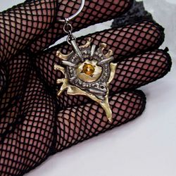 hellfire keychain based on the magic of the world of diablo / gamer cosplay / diablo jewelry