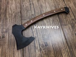 handmade high carbon spring steel 6150 battle tomahawk throwing tactical & camping survival hatchets axe