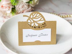 place cards svg, dry leaf wedding escort cart, thanksgiving card, laser cutting (svg,dxf,pdf), silhouette cameo cricut
