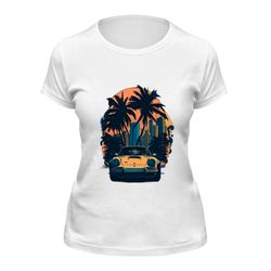 digital file porsche on palm beach for download. digital design for printing on t shirts