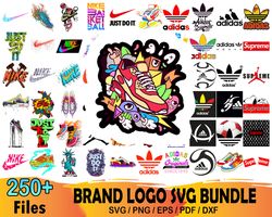 250 sport fashion brand logo svg bundle, nike svg, adidas svg
