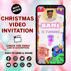 game invitation, gaming theme birthday video invitation, animated invitations, gaming party, kids birthday invite